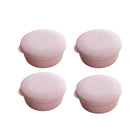 4PCS Round Portable Bathroom Soap Box Lid Travel Soap Holder Draining Soap Dish