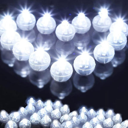 UP 100PCS LED Balloon Lamp Lights Lantern Light Balloons Glow Christmas Party White - Aimall