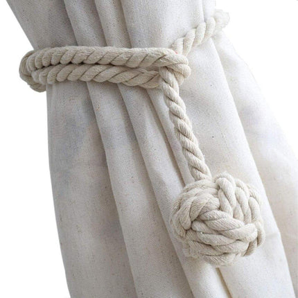 1pair Braided Cotton Curtain Tiebacks No Hole Curtain Holdbacks Hanging Balls