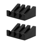 2PCS Silicone Soap Dish Holder Set Non-Slip Draining Soap Box Washable Pad Tray