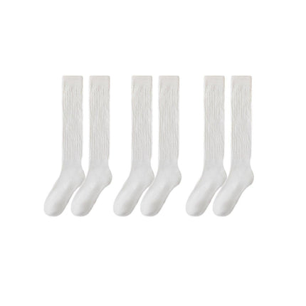3Pairs Warm Calf Socks Stack Stockings Winter Fall Over Knee High Thick Socks Set