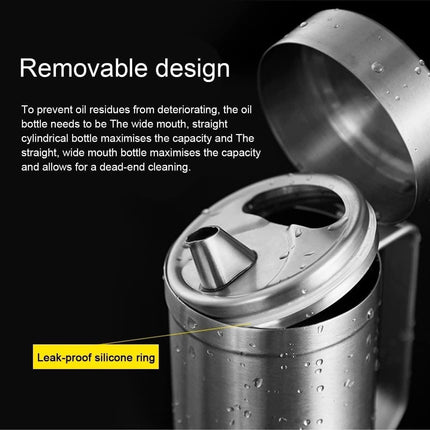 1000ml Stainless Steel Oil Dispenser Bottle Leakproof Container for Kitchen Use