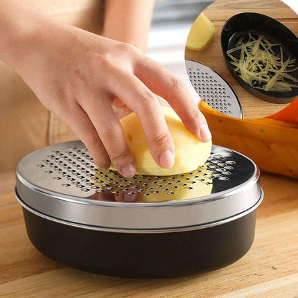 Stainless Steel Kitchen Cheese Grater with Container Storing Fruits Cheese Box