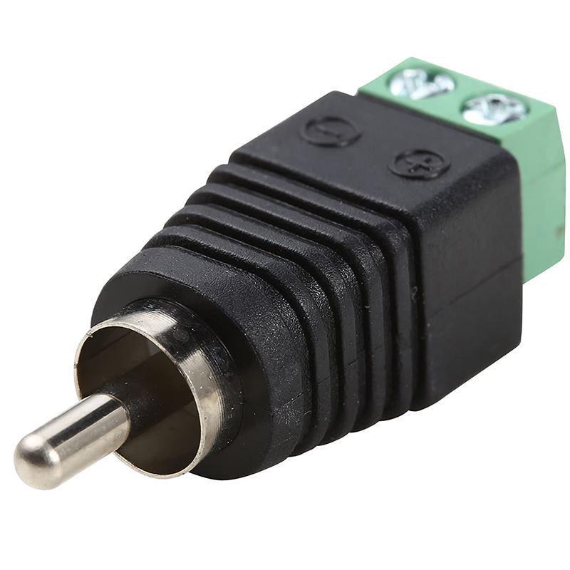 2/4 Pair Speaker Wire cable to female & male RCA Adapter Connector Jack Plug LED - Aimall