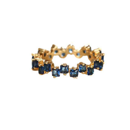 Square Design 1.2ct Simulated Diamond Women Engagement Ring Rose Gold Plated - Aimall
