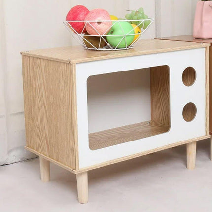 Wooden Pet House Modern Cat Dog Bed Furniture with Ventilation and Stability