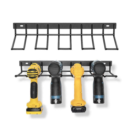 Metal Drill Storage Rack Power Tool Holder Organizer Wall Mount Heavy Duty Shelf