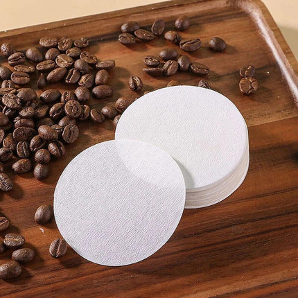 100PCS 51/53/58mm Coffee Machine Filter Paper Powder Round Raw Wood Breville - Aimall