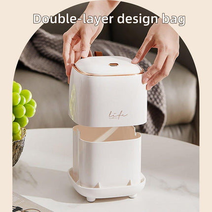 Small Desktop Wastebasket Paper Basket Mini Office Organizer for Desk Storage