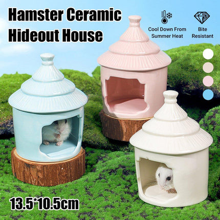 Ceramic Hamster Sleeping Nest Cooling House Summer Shelter Pet Supplies Durable