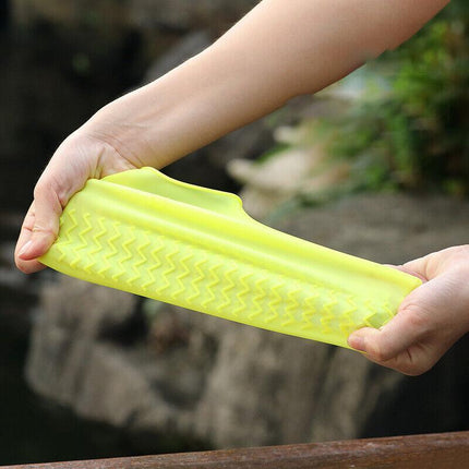 Shoe Cover Waterproof Silicone Non Slip Rain Water RUBBER Foot Boot Overshoe M Size - Aimall