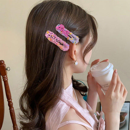 Colourful Knitted Hair Clip Fashion Hair Accessory for Women Cute Bangs Clip