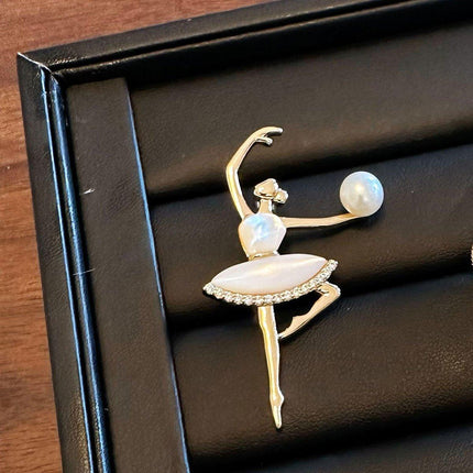Elegant Ballet Girl Brooch Set Charming Dance Accessories Perfect Gift Idea