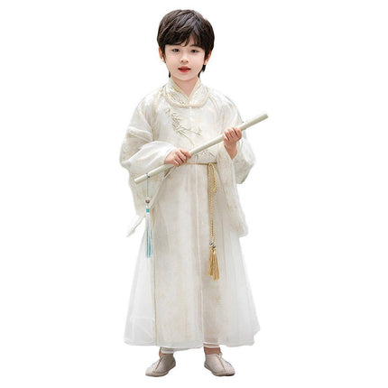 Boy Hanfu Ancient Style Big Sleeve Shirt Chinese Spring Autumn Outfit