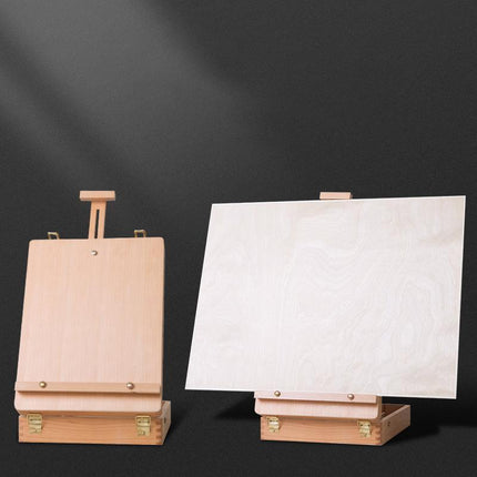 Portable Folding Easel Art Drawing Painting Wood Table Desktop Box Board - Aimall