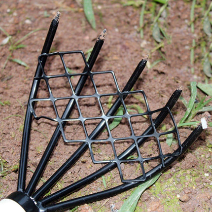 2X Clam Rake Net 5Claw Wood Handle Rake Shell Digging Tool Dig Seafood Tool