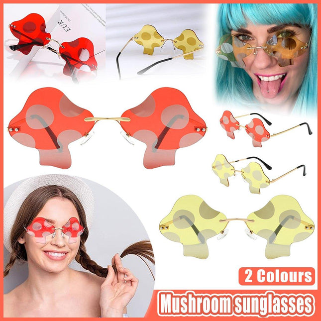 Decorations Party Favor Sunglasses for Women Eyewear Mushroom Shape Sun Glasses - Aimall