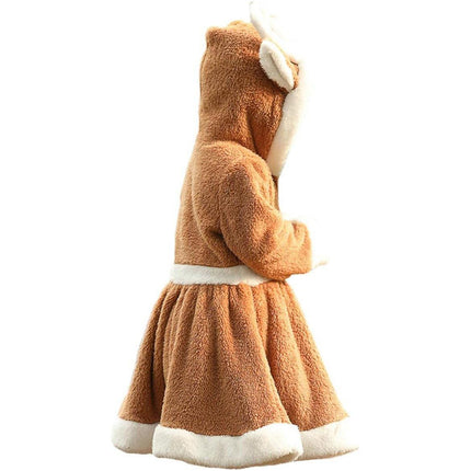 Christmas Kids Elk Dress Costume Holiday Party Outfit Children's Clothing - Aimall
