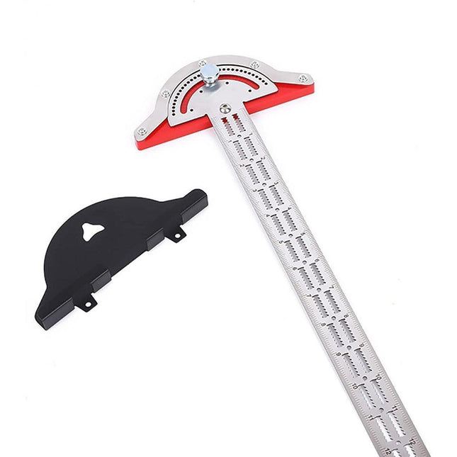 Woodworking Edge Ruler Protractor Angle Measuring Tool Carpenter