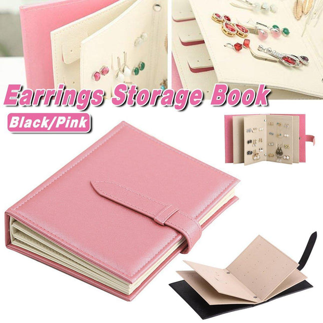 Large Capacity Jewelry Storage Book for Earrings Home Organizer Small Size Box