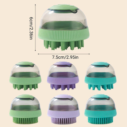 2PCS Pet Cleaning Brush Bath Massage Gel Dispenser Cats Dogs Grooming Tool