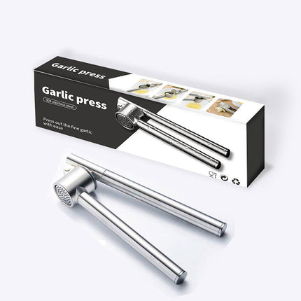 Stainless Steel Garlic Press Peeler Zinc Alloy Kitchen Tool Garlic Crusher