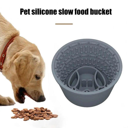 Silicone Pet Slow Feeder Bowl Anti Choke Design Food Dish for Dogs and Puppies