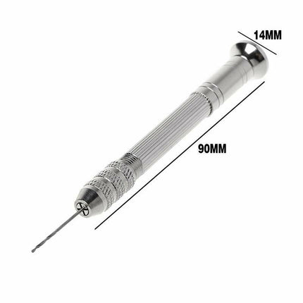 Precision Pin Vise Hand Drill Set Of 10 Pieces Rotary Tools For Models Hobby DIY - Aimall