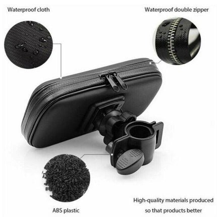 Waterproof Bicycle Bike Motorcycle Handlebar Mount Holder Case For Mobile Phone - Aimall