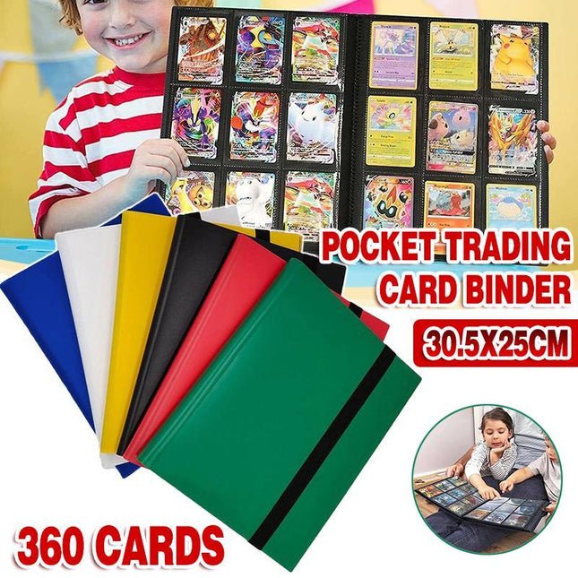 360 Cards Pocket Trading Card Binder 9 Pocket Trading Card Album Folder Case - Aimall