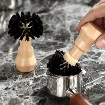 Coffee Basket Brush Coffee Cleaning Brush with Wood Handle for Portafilter Basket