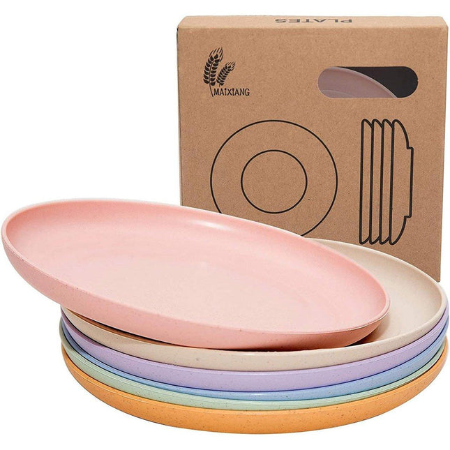 12pcs 15cm Round Ceramic Plate for Fruit Dumplings Household Vegetable Dish