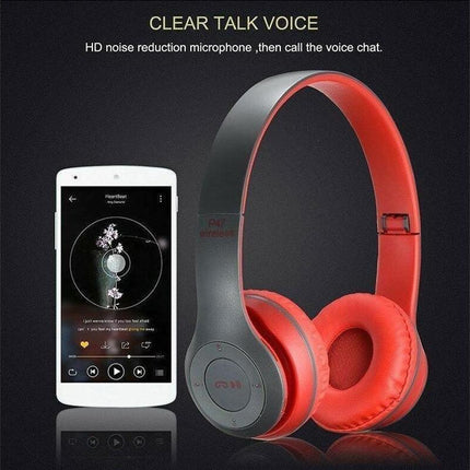 Noise Cancelling Wireless Headphones Bluetooth 5 earphone headset with Mic Hot - Aimall