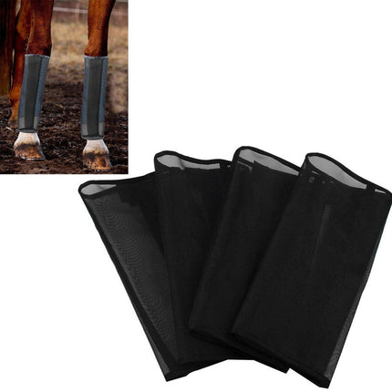 4pcs Horse Leg Protection Covers Mosquito Shields for Horse Foot Safety Wraps