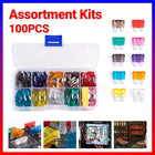 100 Standard Blade Auto Car Assorted Fuses Assortment Kits Sets 2A-35A With Box - Aimall