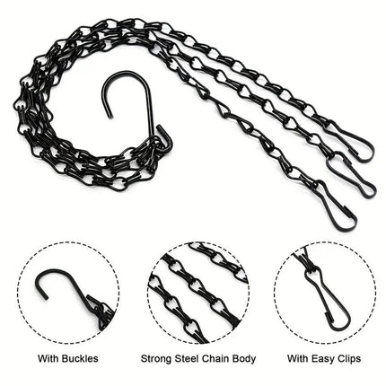 5x Hanging Planter Chains Decorative Iron Chains for Flower Pots Lanterns Basket