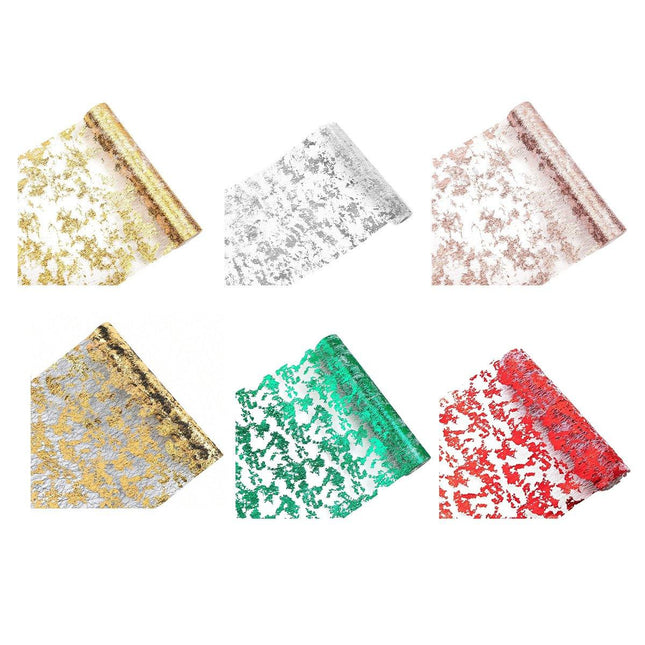 2 Rolls Mesh Tablecloth Rolls Table Runner Party Decoration for Wedding Events