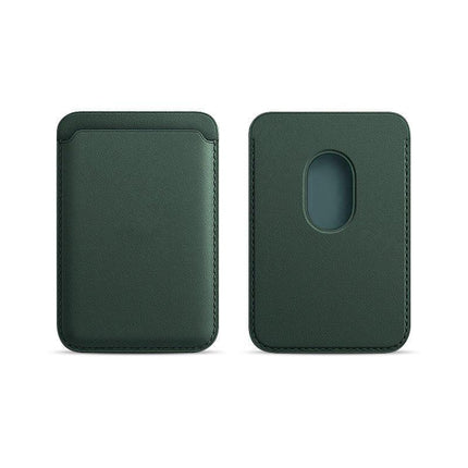 Magnetic Card Holder For Magsafe iPhone 14 13 Pro Max Leather Wallet Card Pocket - Aimall