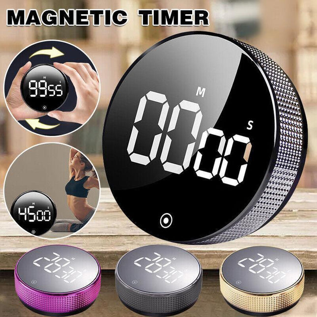 Magnetic Digital Kitchen Timer Led Countdown Cooking Work Loud Alarm Stopwatch - Aimall