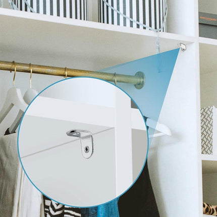 10pcs 90-degree L Type Angle Brackets Right Angle Fixed Support Furniture Connector