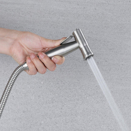 3PCS 304 Stainless Steel Handheld Bidet Spray Gun Toilet Cleaner Non Perforated