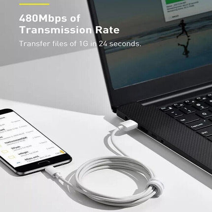 Baseus 480Mbps 2A USB Fast Charging Cable Data Wire For Micro Android Samsung - Aimall