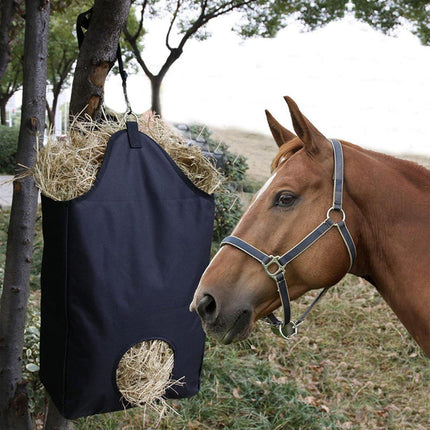 Horse Slow Feed Hay Bag Hole Durable Sack Reduces Waste Outdoor Use