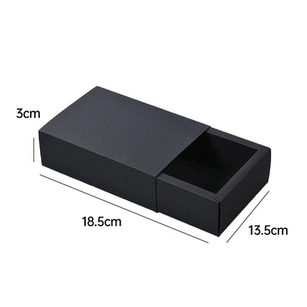 25X Black Kraft Paper Drawer Jewelry Package Necklace Bracelet Gift Package box - Aimall