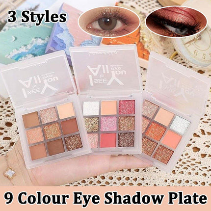 Nine Colour Eyeshadow Palette Tray Makeup Compact Travel Size Cosmetic