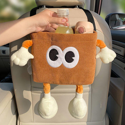 2in1 Car Wastebasket and Tissue Box Multifunctional Car Storage Bucket Organizer
