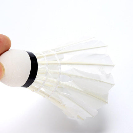 12 Pcs Badminton Shuttlecocks Durable Gooes Feather Badminton Ball For Training
