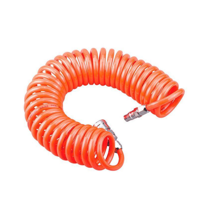 6m Coil Air Compressor Hose Recoil Hose 5mm x 8mm PU with Nitto Style Fittings - Aimall