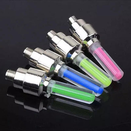 2PCS Flashing Neon Led Light Wheel Valve Cap Tyre - Aimall