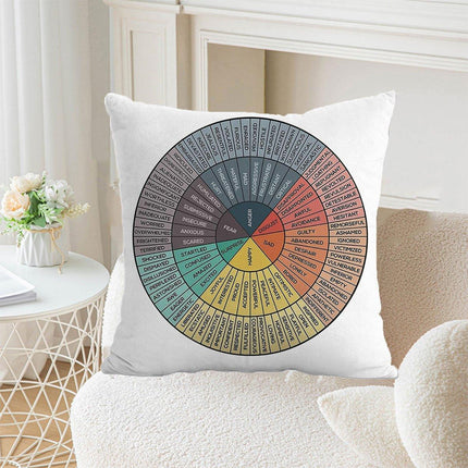 3PCS Emotion Wheel Decorative Pillowcase Sofa Cushion Cover for Bedroom Decor